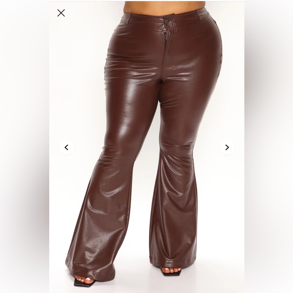 NWT Fashion Nova Faux Leather Flare Pants